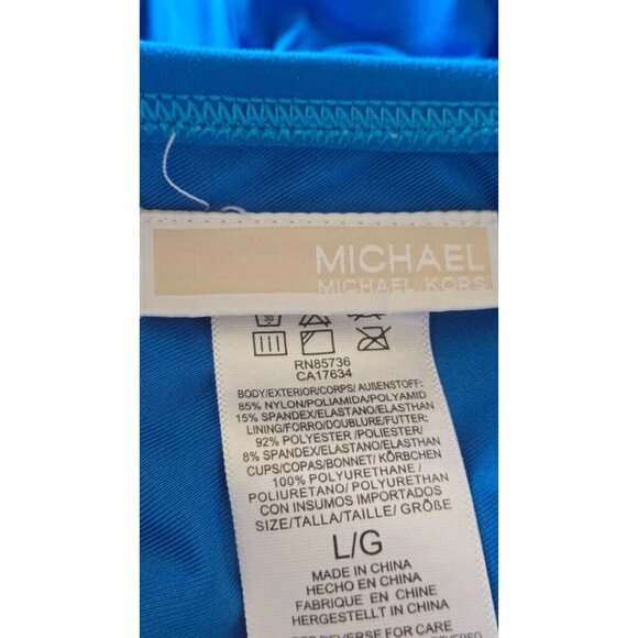Michael Michael Kors Cruise 2019 bikini top blue size L - Picture 4 of 5